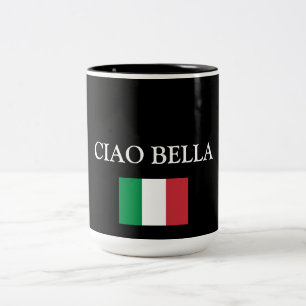 CIAO BELLA ITALY FLAG ZWEIFARBIGE TASSE