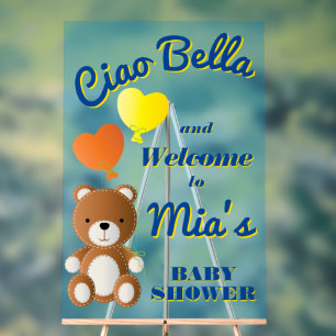 Ciao Bella Junge Babydusche Acrylschild