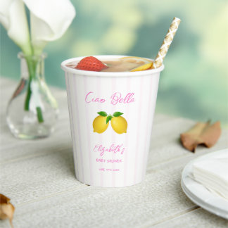 Ciao Bella Lemon Girl Baby Shower Pappbecher