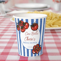 Ciao bella Tomatenstreifen Italienische Babyparty