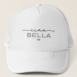 Ciao Bella - Typograpgie mit italienischem Herzen Truckerkappe