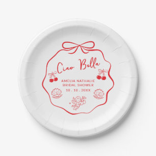 ciao bella Whimsical Doodle Bogen Junggesellinnena Pappteller
