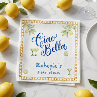 Ciao Bella Zitronen-Italienisch Amalfi-Brautparty Serviette