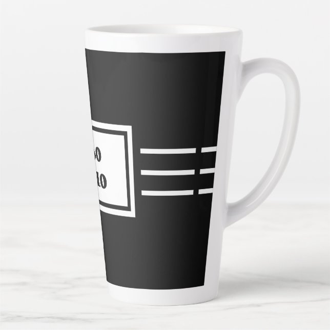 CIAO BELLO Tall, Dark & Handsome BLACK & WHITE Milchtasse (Rechts)