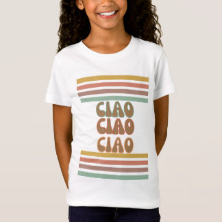 Ciao | Bonjour Italien En Typographie Super Tshirt