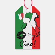 Ciao! Feierliche italienische Flag-Geschenkmarke