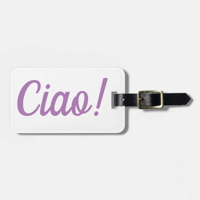 Ciao Gepäckmarke Gepäckanhänger (Vorderseite horizontal)