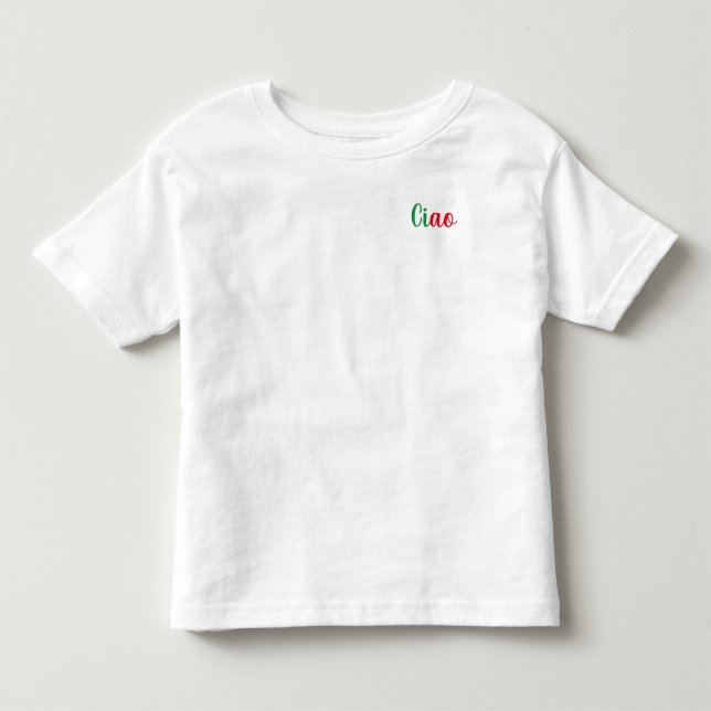 Ciao - handgeschriebener Gruß auf Italienisch Kleinkind T-shirt (Vorderseite)