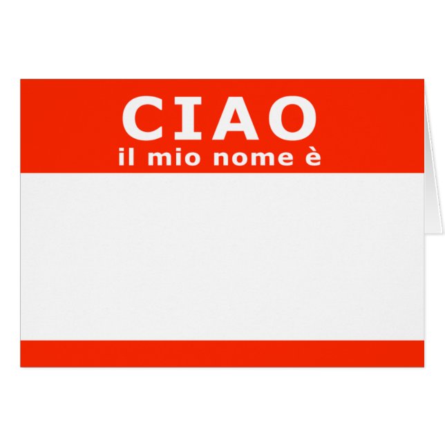 CIAO il mio nome e (Vorderseite (Horizontal))