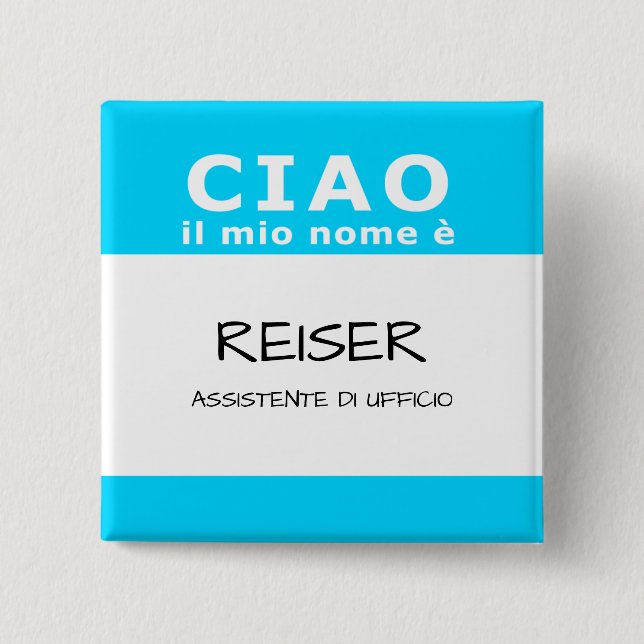 CIAO il mio nome e Button (Vorderseite)