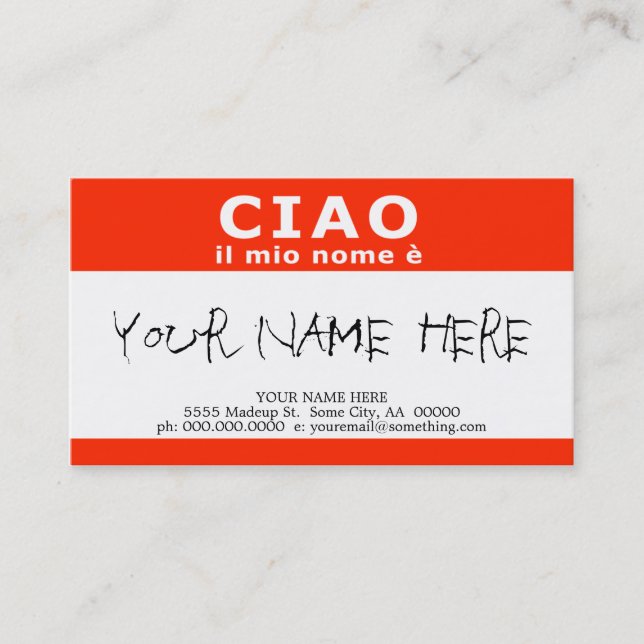 CIAO IL Mionome e Visitenkarte (Vorderseite)