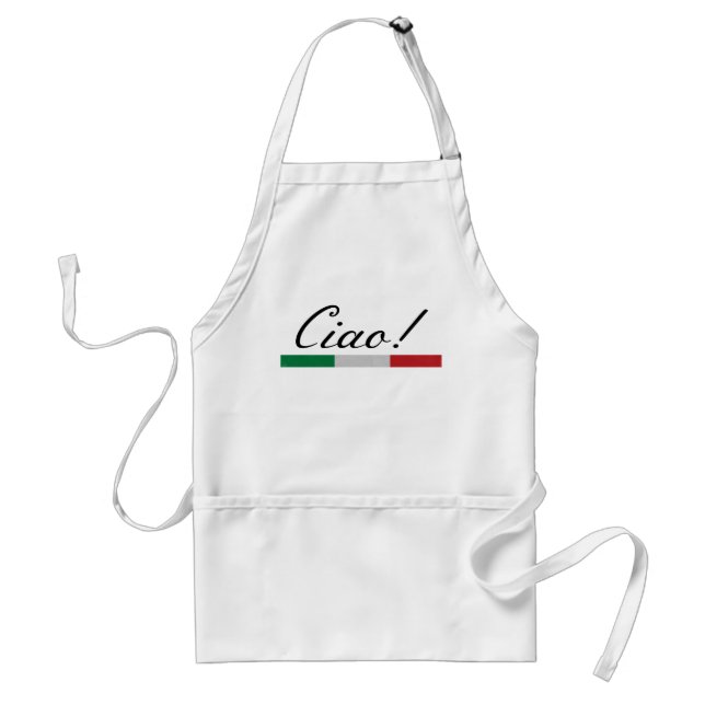 Ciao! Italienische Flagge Schürze (Vorne)