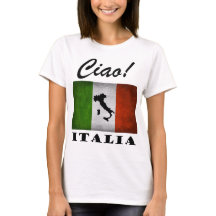 Ciao! Italienische Flaggen-Karte Italiens