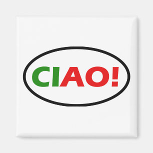 Ciao ! Magnet carré