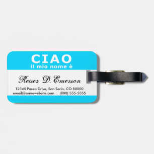 CIAO mein Name ist (blau) Gepäckanhänger