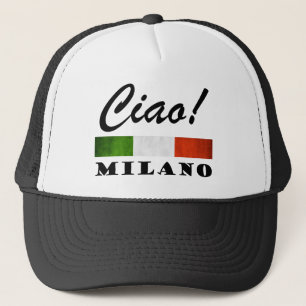 Ciao! Milano Tricolore Italienische Flagge Mailand Truckerkappe