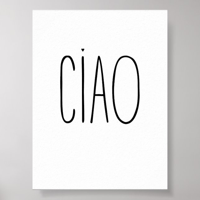 Ciao - minimalistic typography poster (Devant)