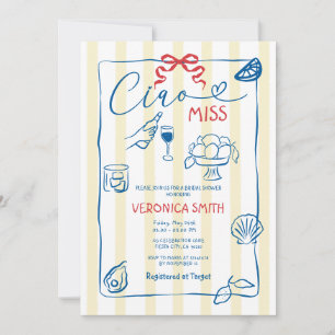 Ciao Miss Brautparty Summer Italien Thema Einladung