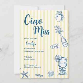 Ciao Miss Einladung zur Brautparty