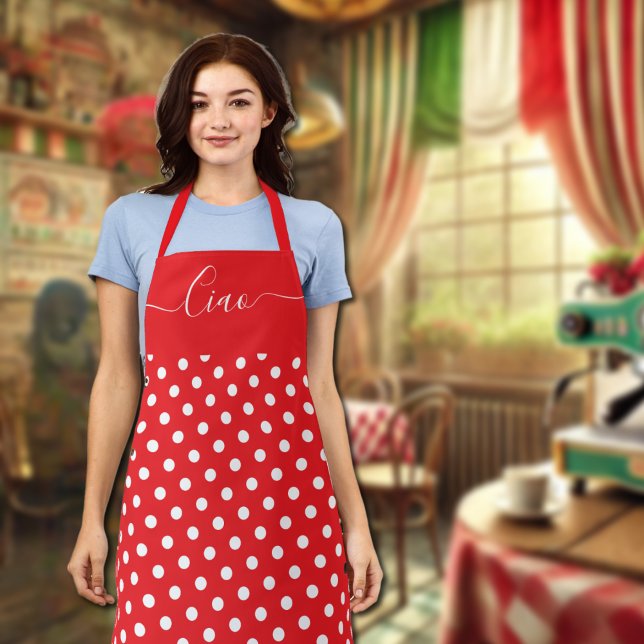 Ciao - Rotweiße Polka Schürze (Von Creator hochgeladen)