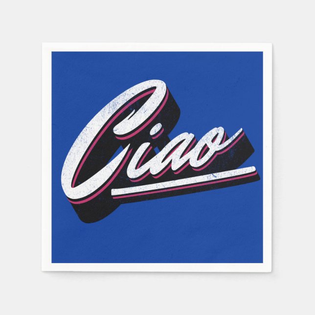 Ciao-Textdesign Serviette (Vorderseite)