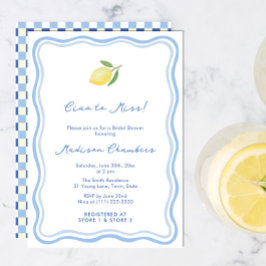 Ciao to Miss Dolce Vita Blue Yellow Brautparty Einladung