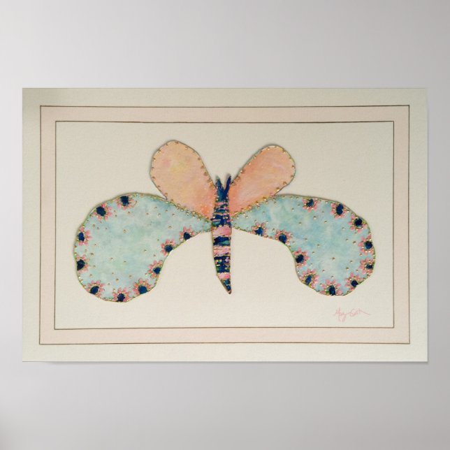 Ciara Butterfly mit französischer Mat Print Poster (Vorne)