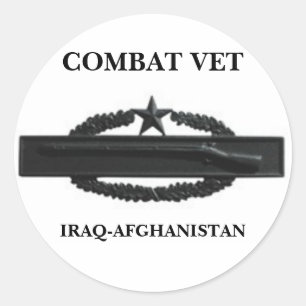 CIB2SUBD3, KAMPF-TIERARZT, IRAQ-AFGHANISTAN RUNDER AUFKLEBER