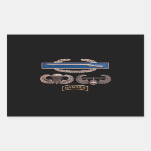 CIB Im Flugzeug Air Assault Ranger Rechteckiger Aufkleber