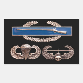 CIB Im Flugzeug Air Assault Rechteckiger Aufkleber