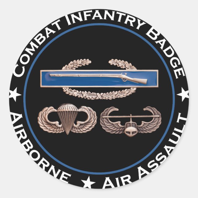 CIB Im Flugzeug Air Assault Runder Aufkleber (Vorderseite)