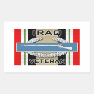CIB Iraq Veteran Rechteckiger Aufkleber