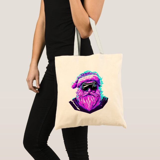 Ciberpunk Santa 2 Tragetasche (Vorderseite (Produkt))