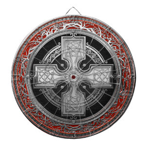 Cible De Fléchettes [200] Ancienne Croix du noeud d'argent sacré celti