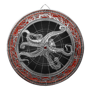 Cible De Fléchettes [200] Octopus d'argent sacré en posture défensiv