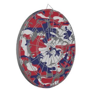 Cible De Fléchettes 4 juillet, Jour de l'Indépendance, Gris Camouflage