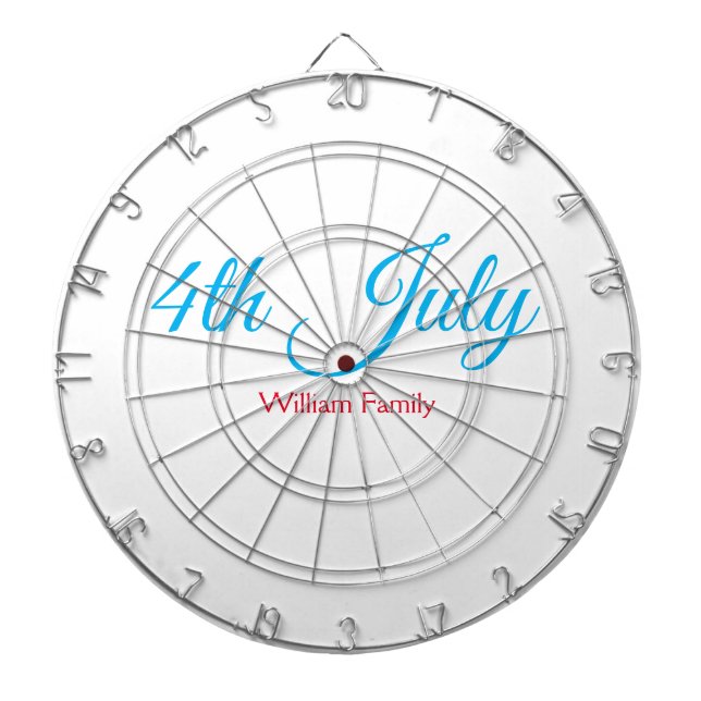 Cible De Fléchettes 4 juillet jour d'indépendance ajouter nom texte pe (Devant)