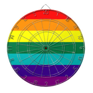 Cible De Fléchettes 7-Stripe Rainbow Pride Flag  