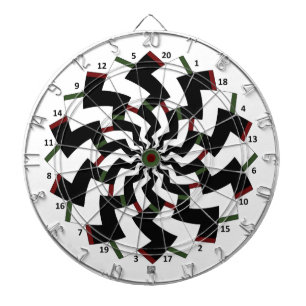 Cible de fléchettes à motif zigzag