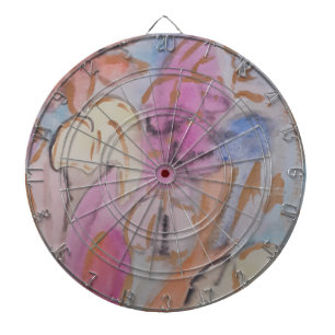 Cible De Fléchettes Abstrait Pastel Floral