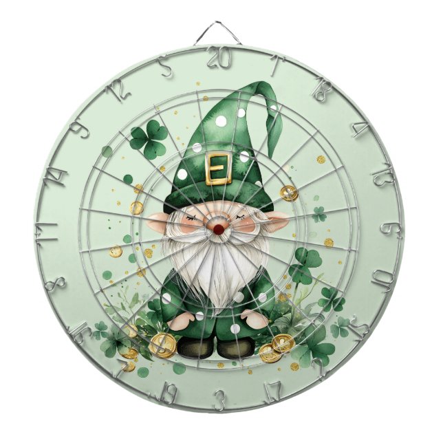 Cible De Fléchettes Adorable Green St. Patrick's Day Gnomes (Devant)