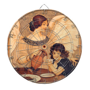Cible De Fléchettes Affiche Antique d'Ange au Chocolat Français : Art