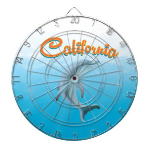 Cible De Fléchettes Affiche de voyage en Californie vintage
