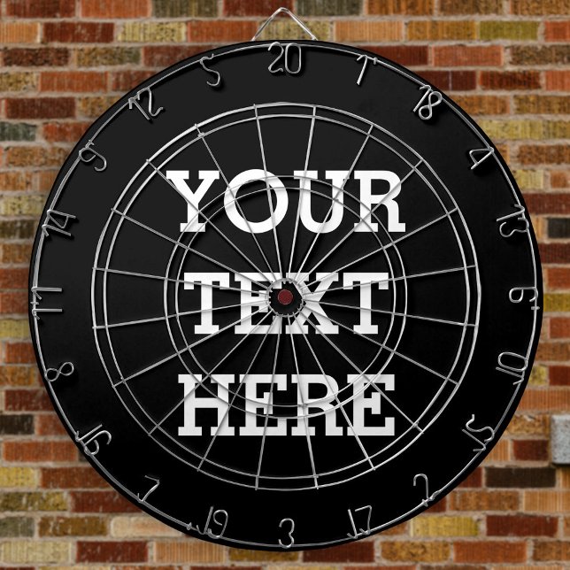 Cible De Fléchettes Ajouter votre propre texte personnalisé ici noir e (Créateur téléchargé)
