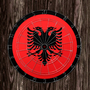 Cible De Fléchettes Albania Flag Dartboard & Albanian / game board