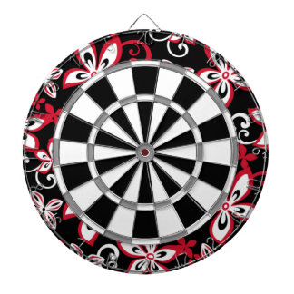CIBLE DE FLÉCHETTES ALOHA HAWAII (NOIR/ROUGE)