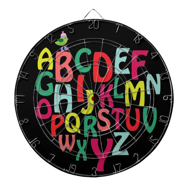 Cible De Fléchettes Alphabet (Devant)