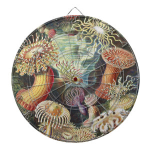 Cible De Fléchettes Anémones de mer de Haeckel Collage d'art de vie na