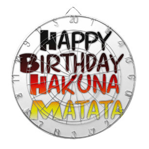 Cible De Fléchettes Anniversaire allemand Hakuna Matata Art Imprimer