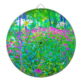 Cible De Fléchettes Aqua Blue Impressionistic Garden Paysage